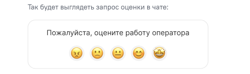 запрос на оценку оператора